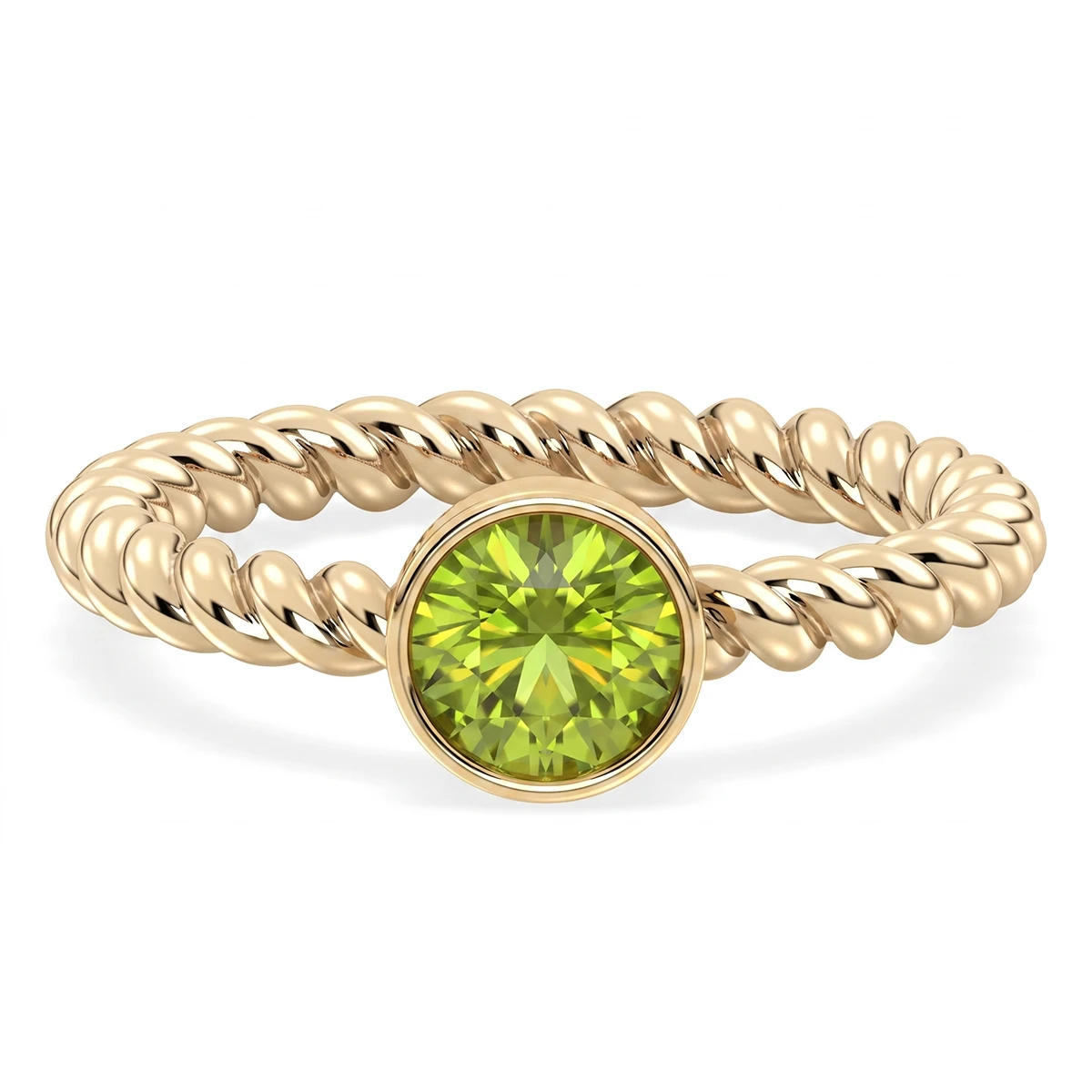 Peridot Bezel Ring