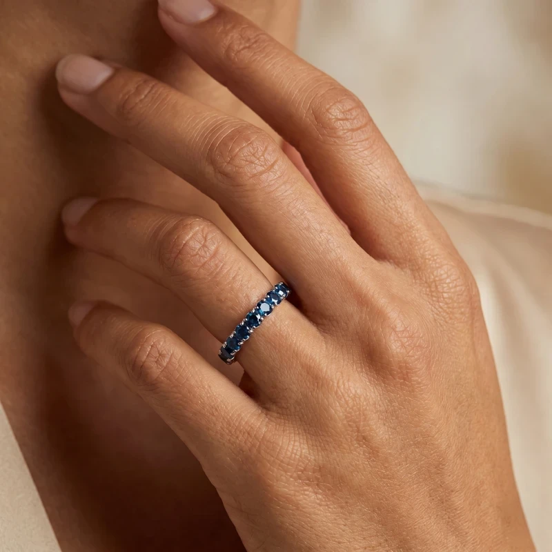London Blue Topaz Eternity Ring