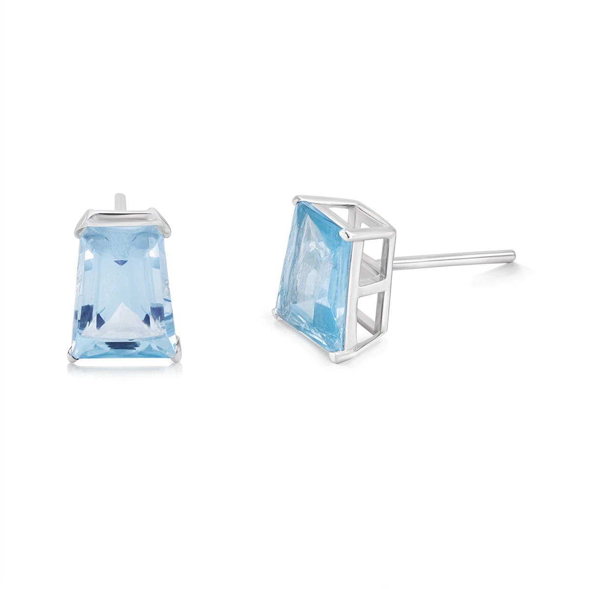 Aether Blue Rainbow Moonstone Earrings