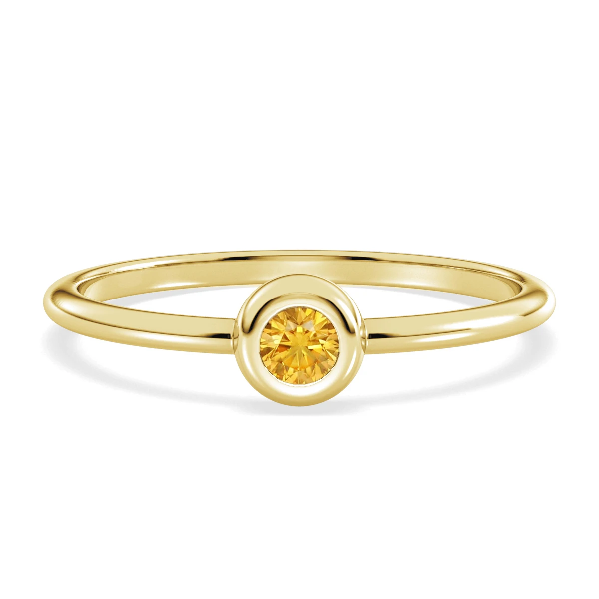 Cute Dainty Citrine stacking ring