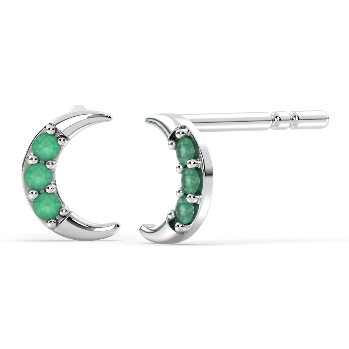 Rich Green Orbit The Emerald Earrings