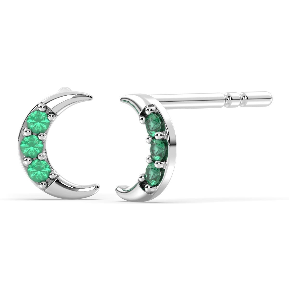Rich Green Orbit The Emerald Earrings