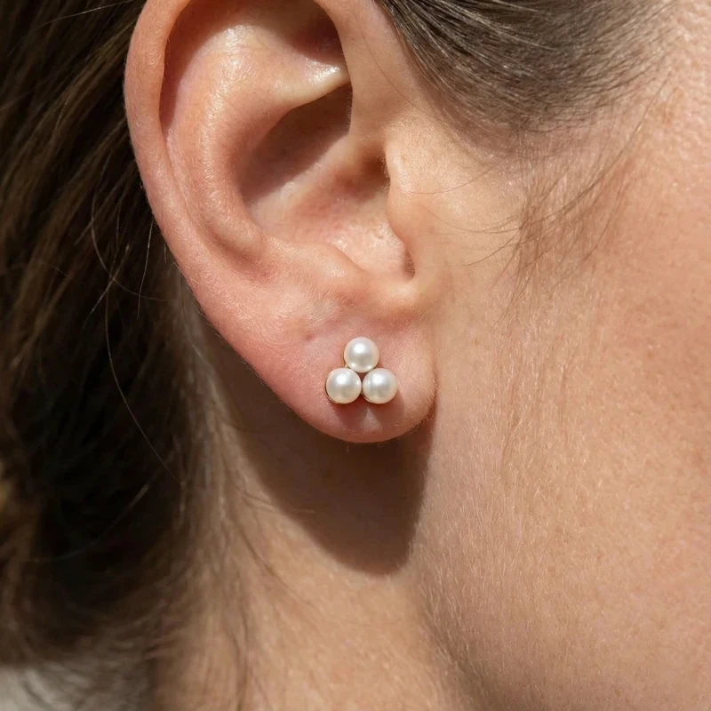 Pearl Cluster stud earrings
