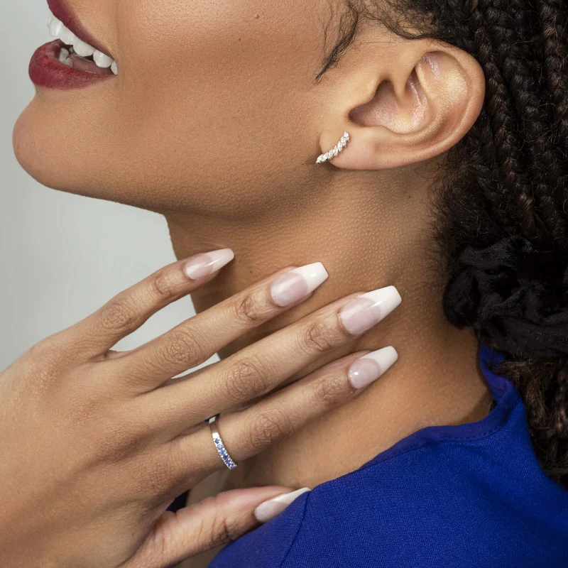 Pave London Blue Topaz Band