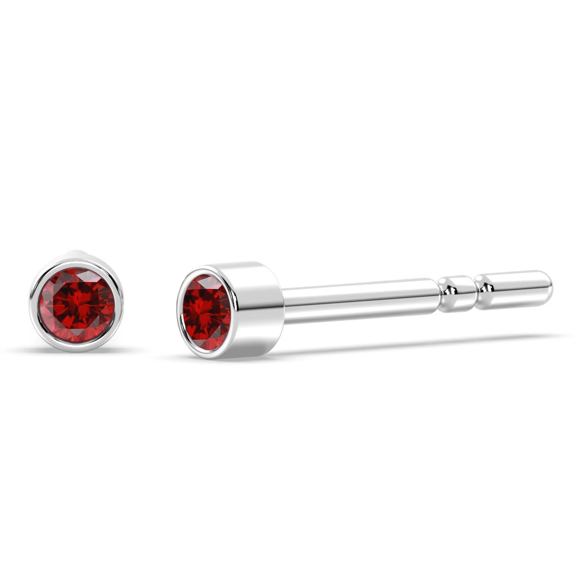 Garnet dainty stud earrings