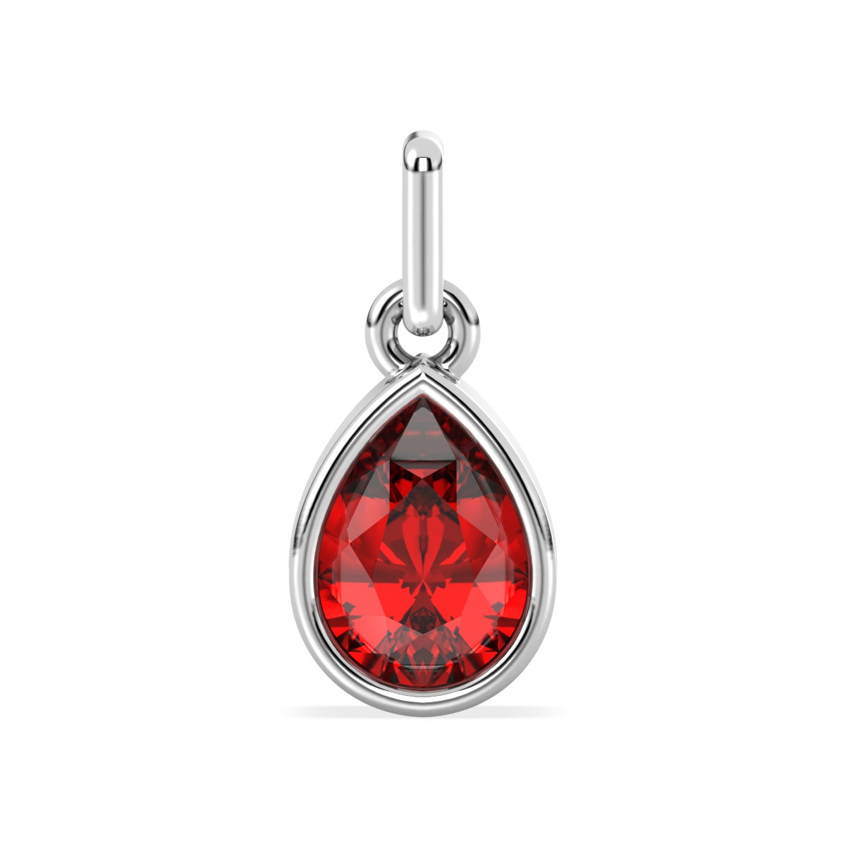 Emily Pear Cut Garnet charm