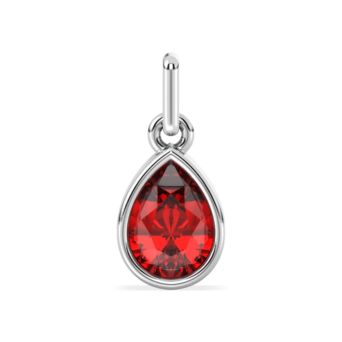 Emily Pear Cut Garnet charm
