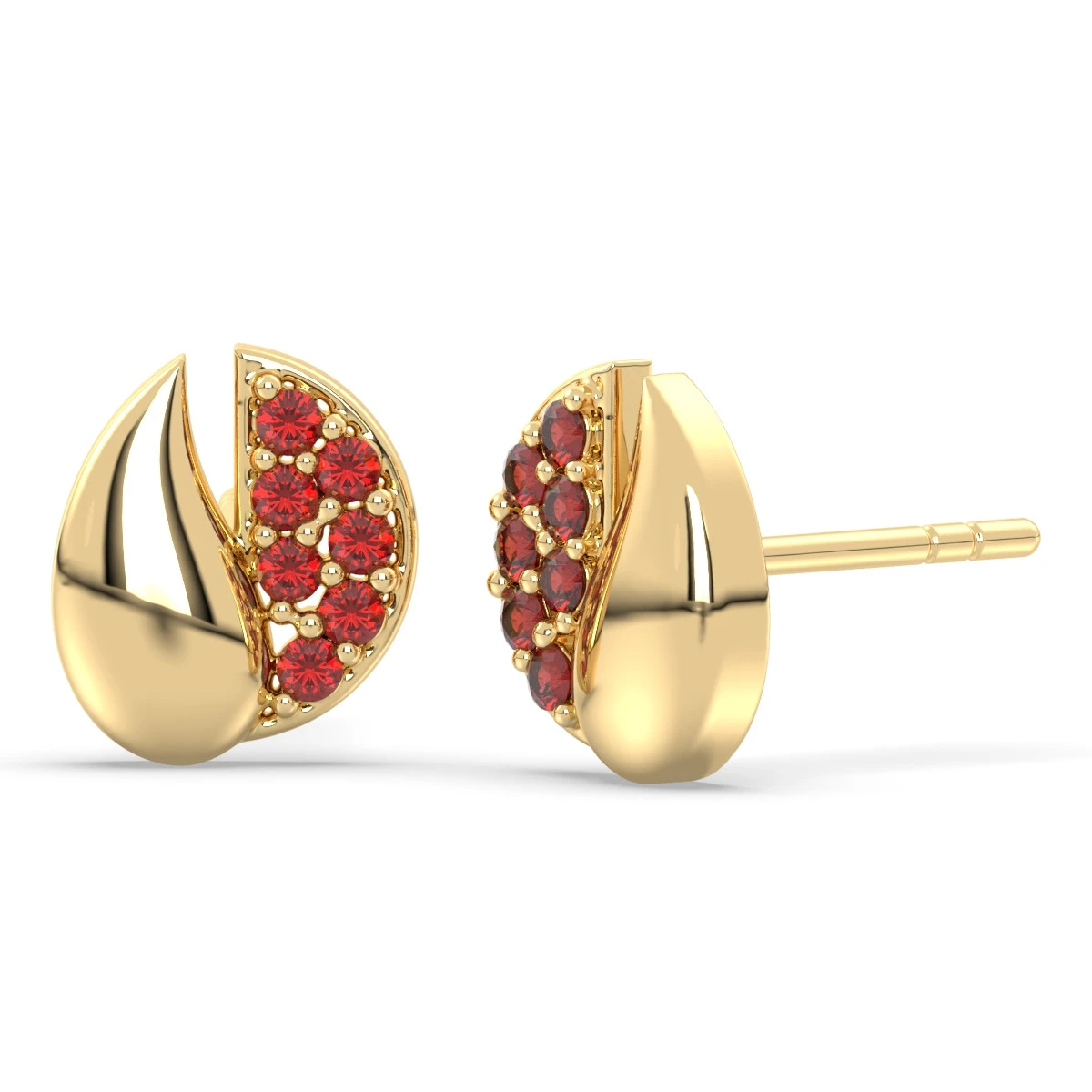 Janette Garnet stud earrings