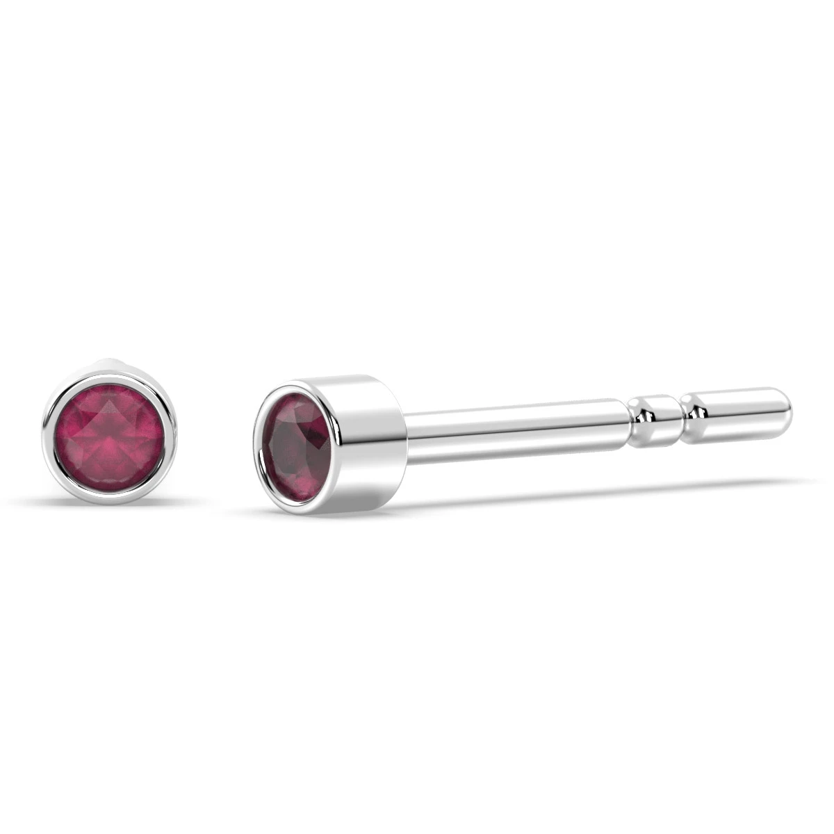 Dainty Natural ruby stud earrings