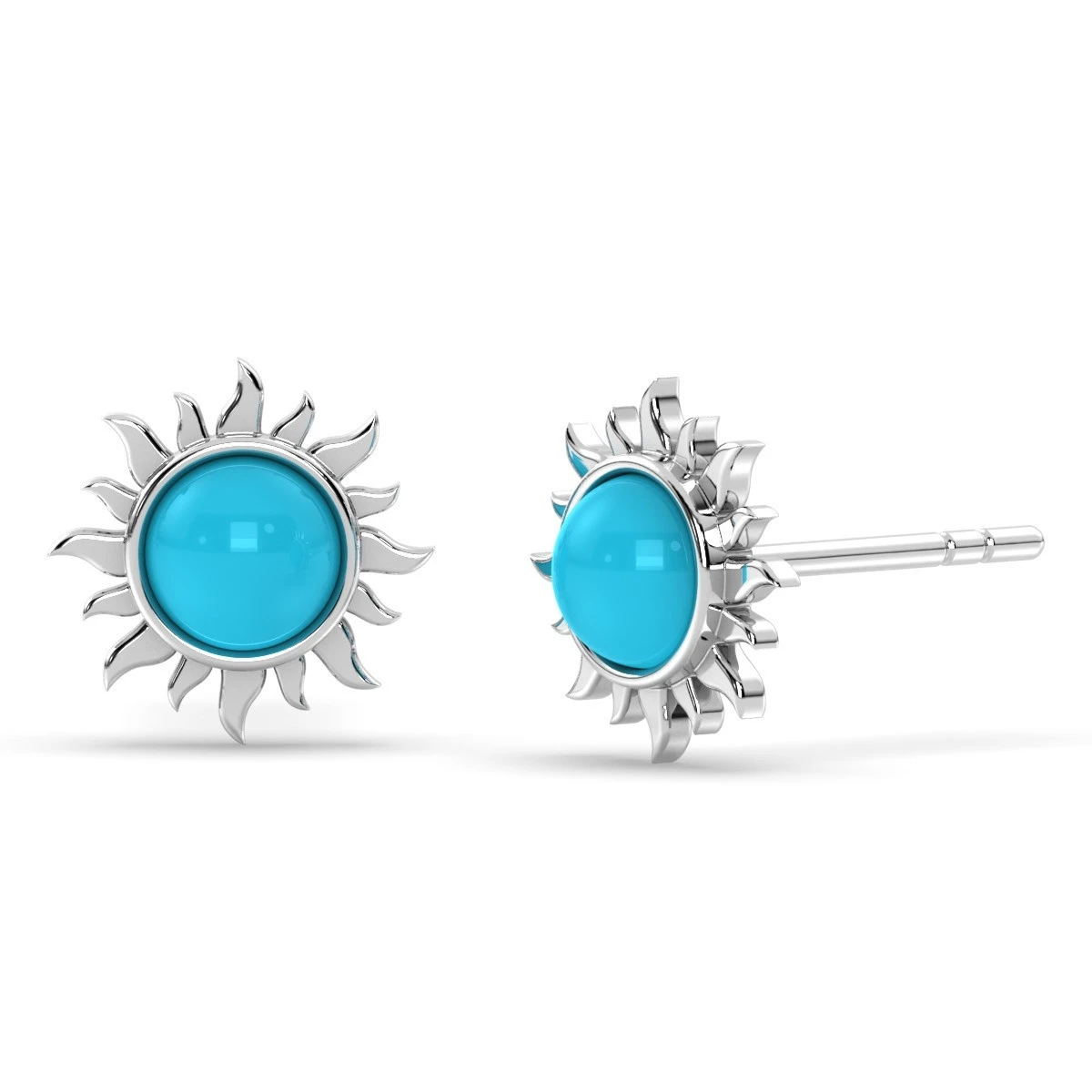 Turquoise Sun Earrings
