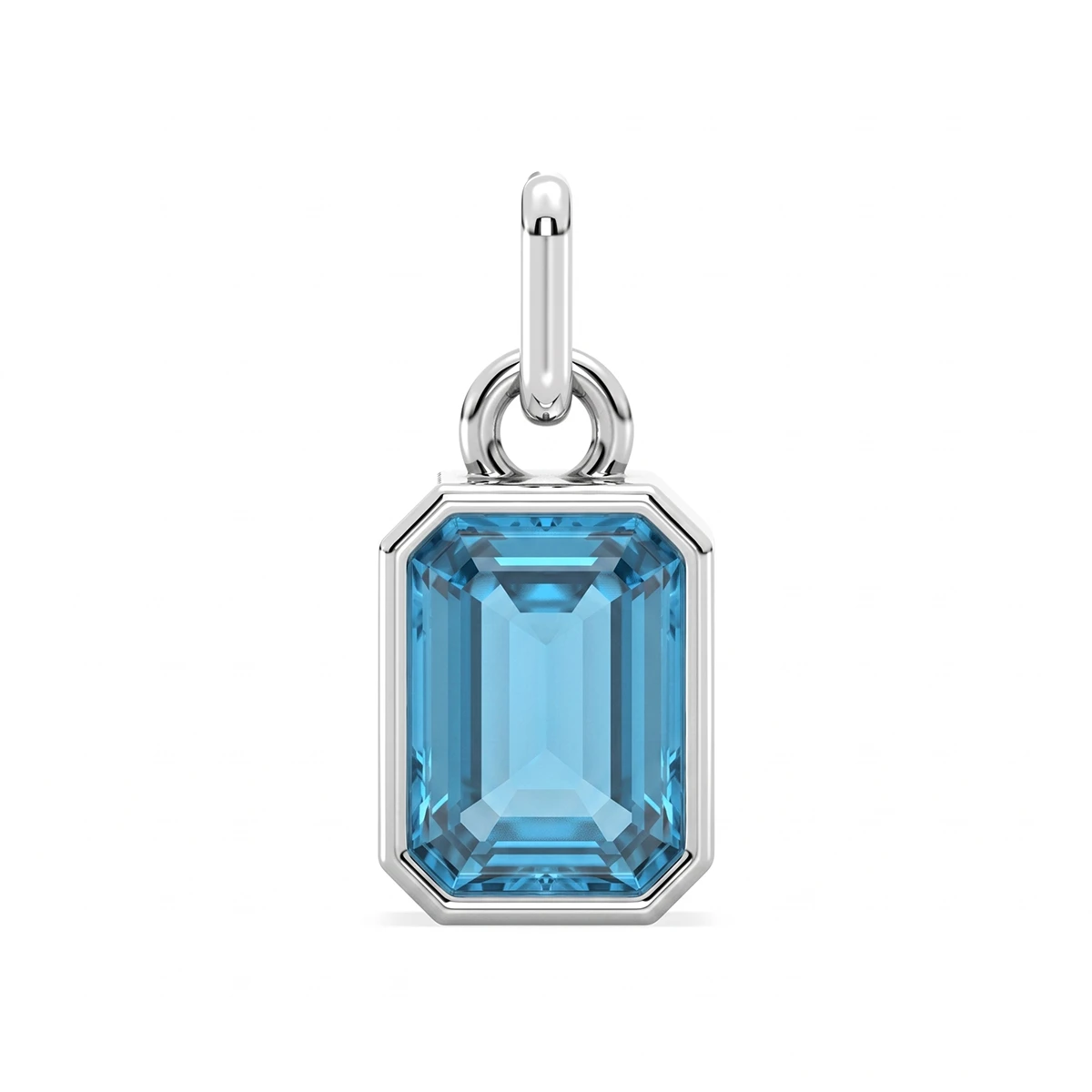 Laya Sky Blue Topaz Emerald Cut Charm