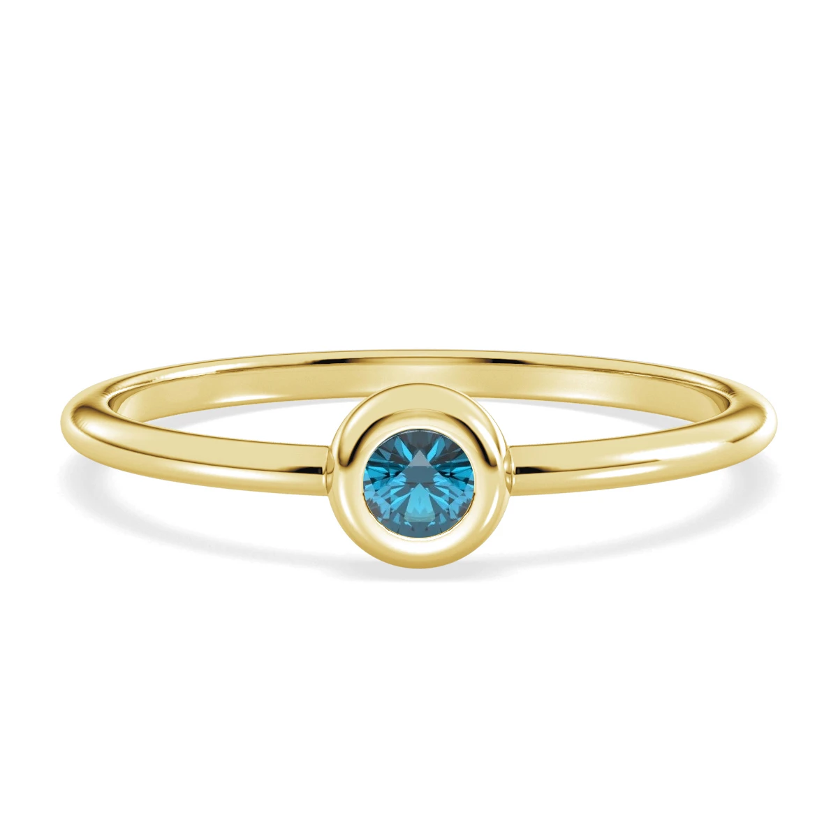 London Blue Topaz dainty stacking ring