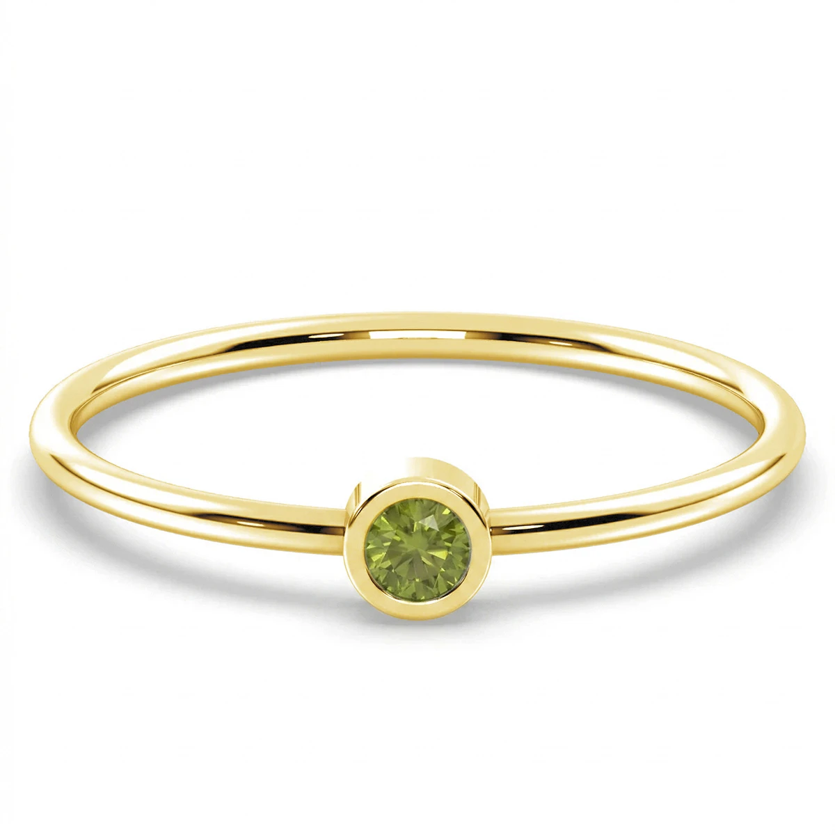 Cute Dainty Peridot stacking ring