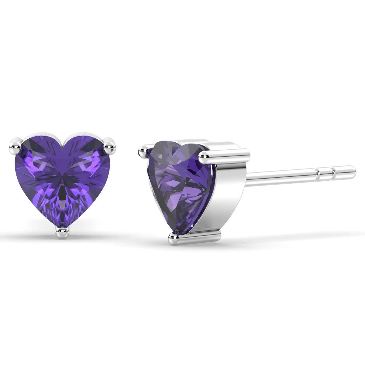 Rebecca Amethyst stud earrings