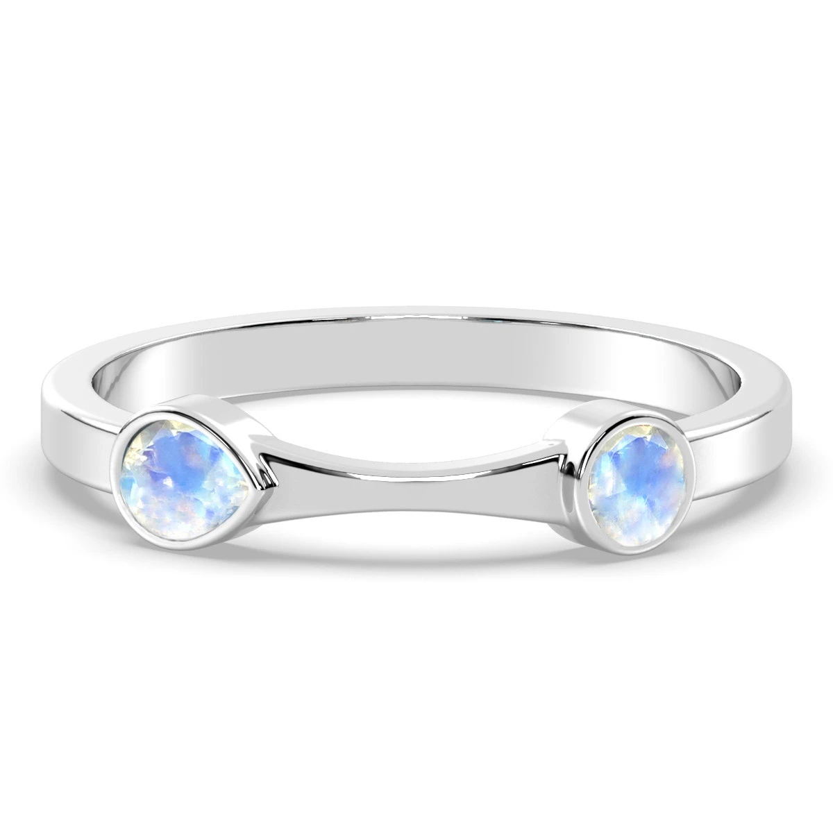 Chloe Rainbow Moonstone multi stone ring