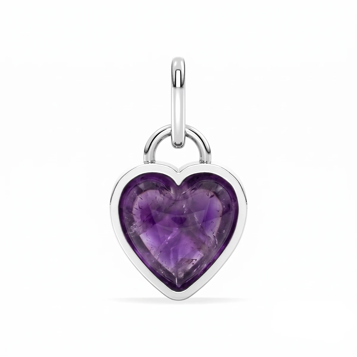 Eternal Glow Amethyst Heart Charm