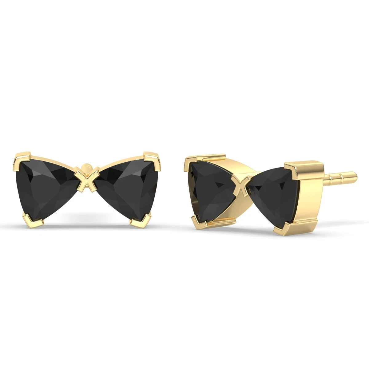 Black Onyx Bow Tie Stud earrings