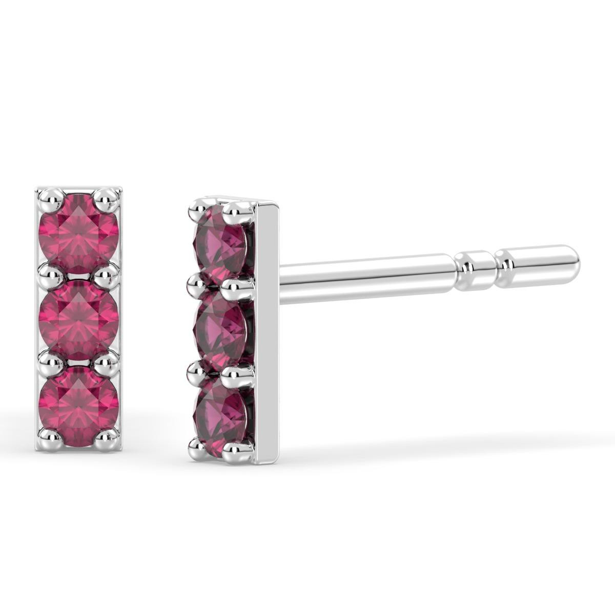 Red Garnet Stride Earrings
