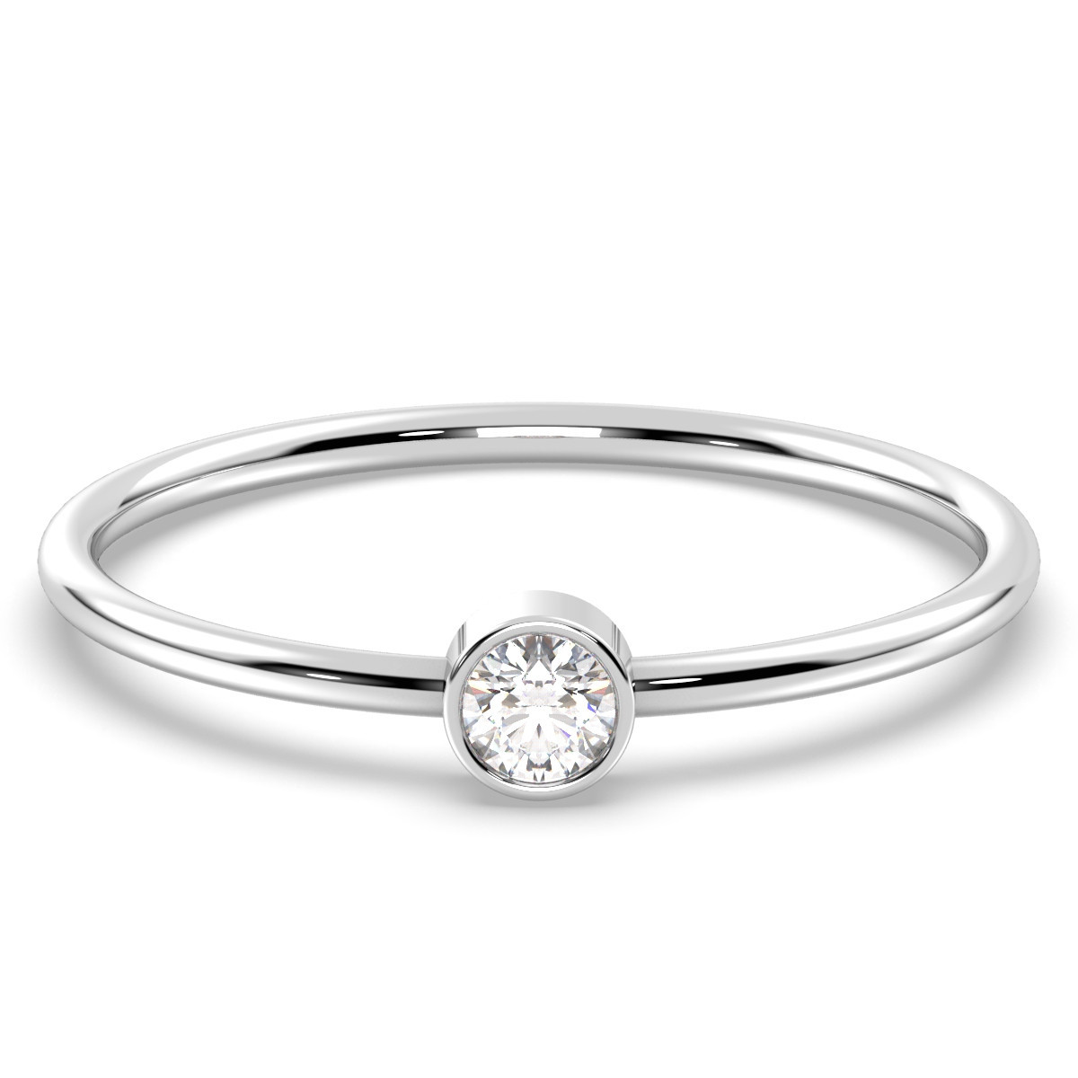 Cute Dainty White topaz stacking ring