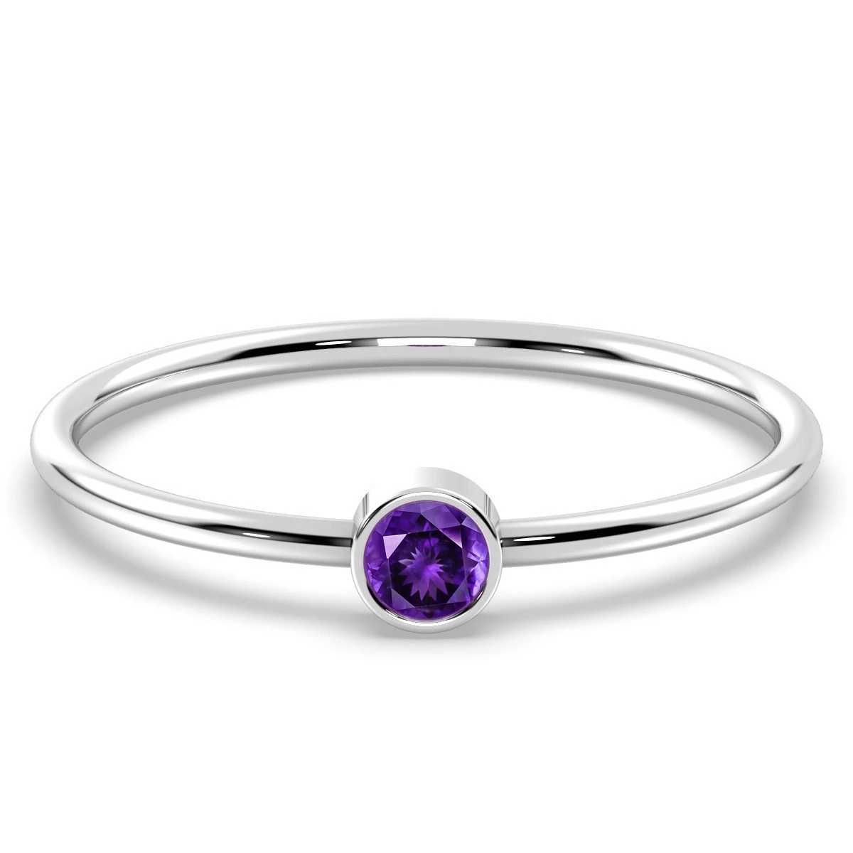 Cute Dainty Amethyst ring