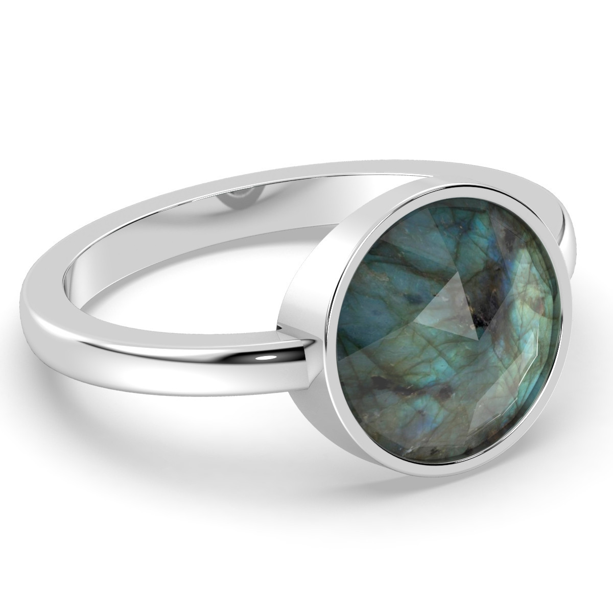 Labradorite rose cut ring in 18K Gold Plated