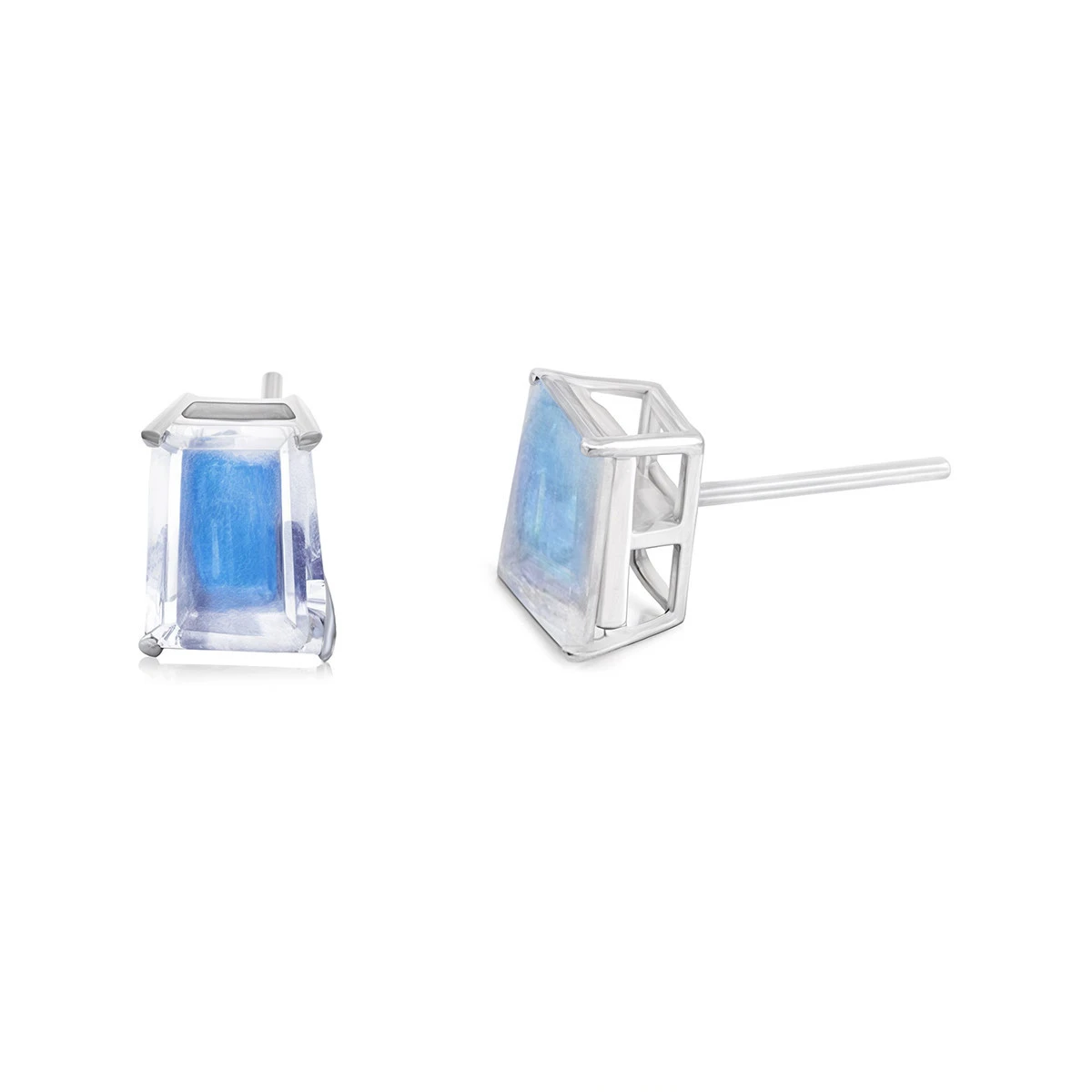 Sky Box Rainbow Moonstone Studs Earrings