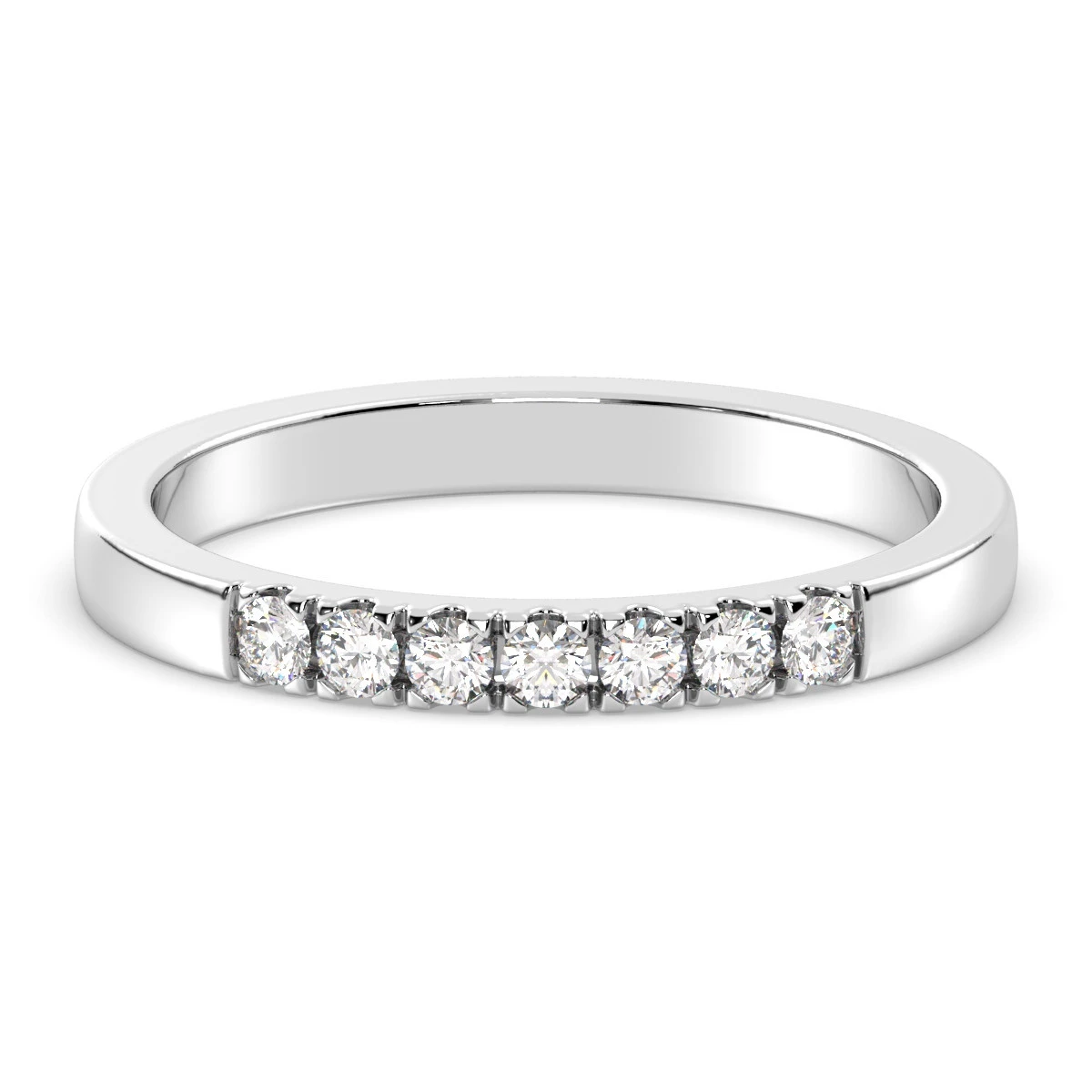 White Topaz Pave band ring