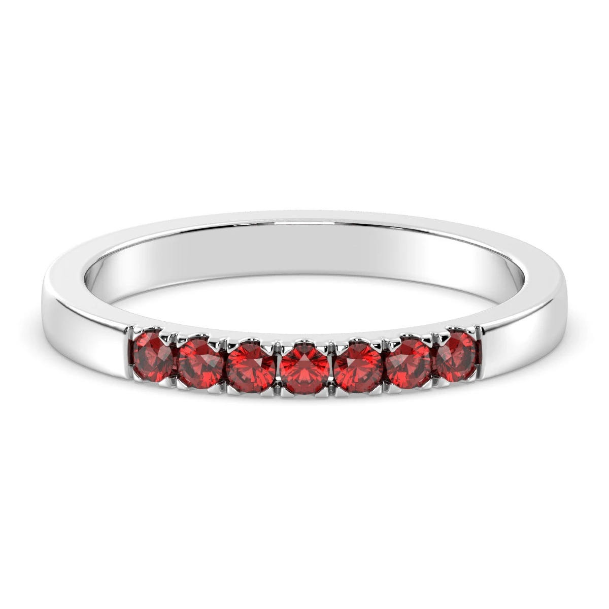Ember Line Garnet Eternity Band Deep Red Edition Ring
