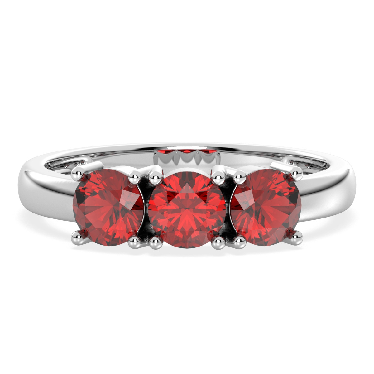 Zoey Garnet red row ring