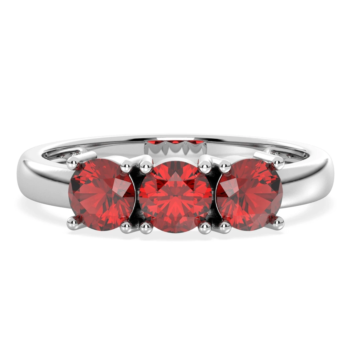 Zoey Garnet red row ring