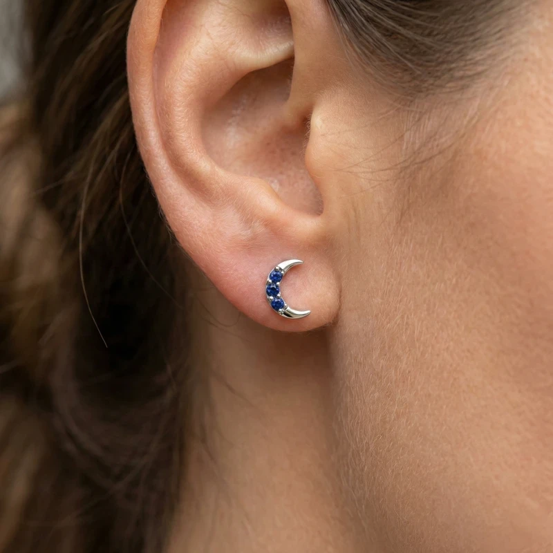 Blue Light of Sapphire Earrings