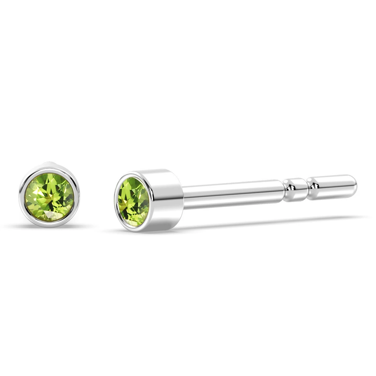 Dainty Peridot stud earrings