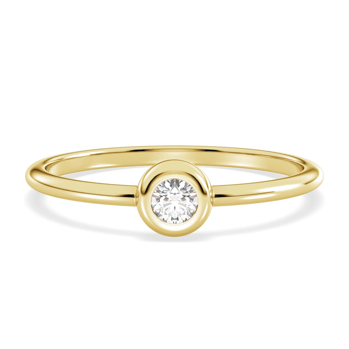 Cute Dainty White topaz stacking ring