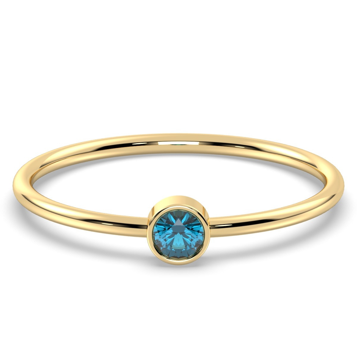 London Blue Topaz dainty stacking ring