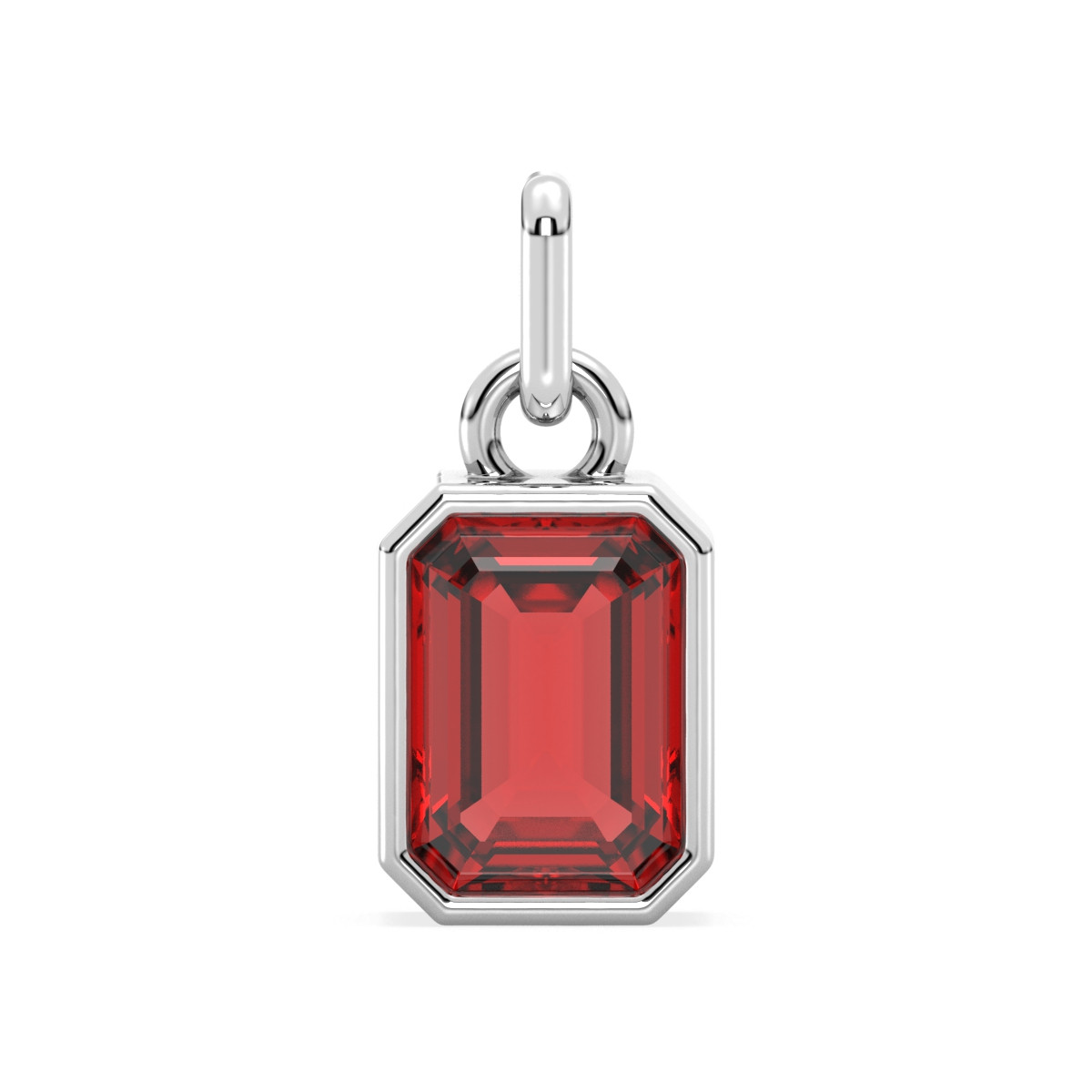 Laya Garnet emerald cut charm