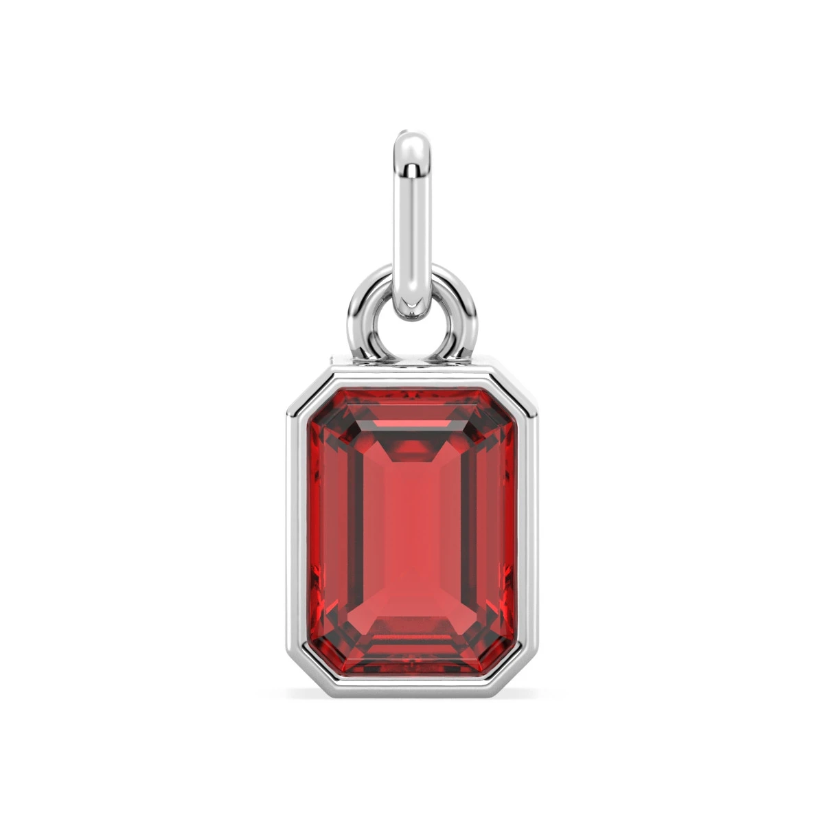 Laya Garnet emerald cut charm