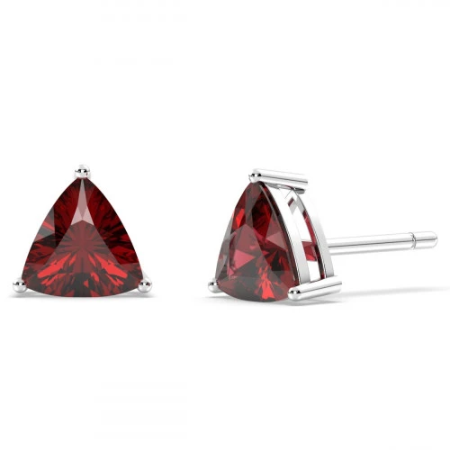 Garnet Trillian Stud Solitaire earrings