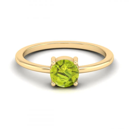 Peridot Ring in 18K Gold Vermeil and Sterling Silver