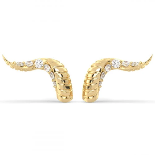 White Topaz Snake ear climbers