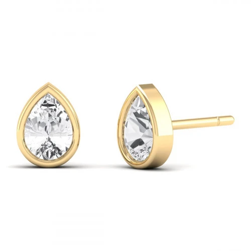White Topaz Teardrop Stud earrings