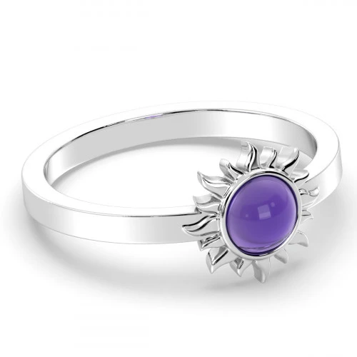 Amethyst Sunshine Stud ring