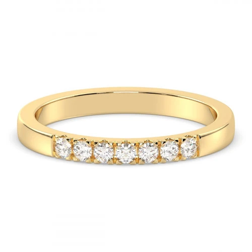 Natural Diamond Petite Pave Band 14K Solid Gold