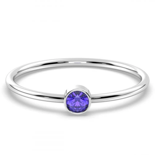 Tanzanite Minimalist Stacking Ring