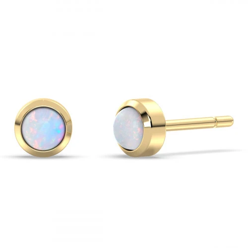 Opal Bezel Stud earrings