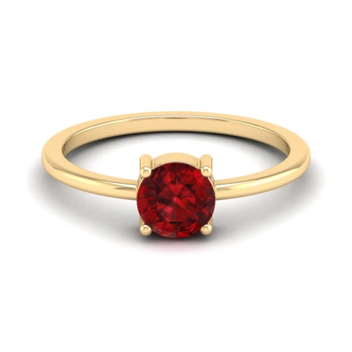 Garnet Ring in 18K Gold Vermeil and Sterling Silver