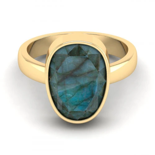 Labradorite facted statement ring in 18K Gold Plated