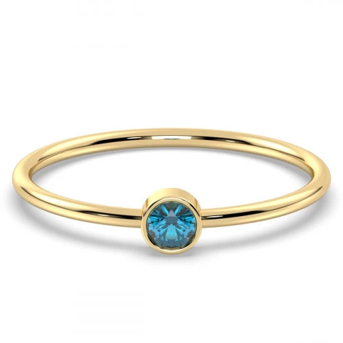 London Blue Topaz dainty stacking ring