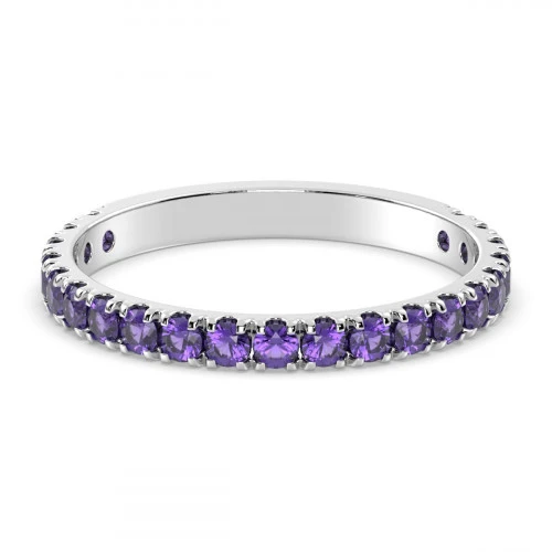 Pave Amethyst Band Ring