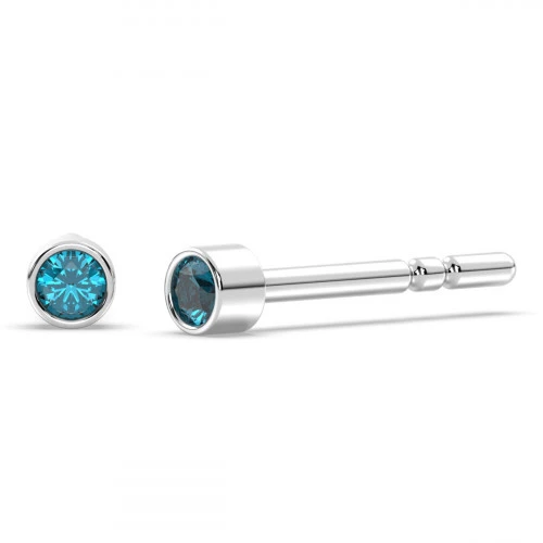 London Blue Topaz tiny stud earrings